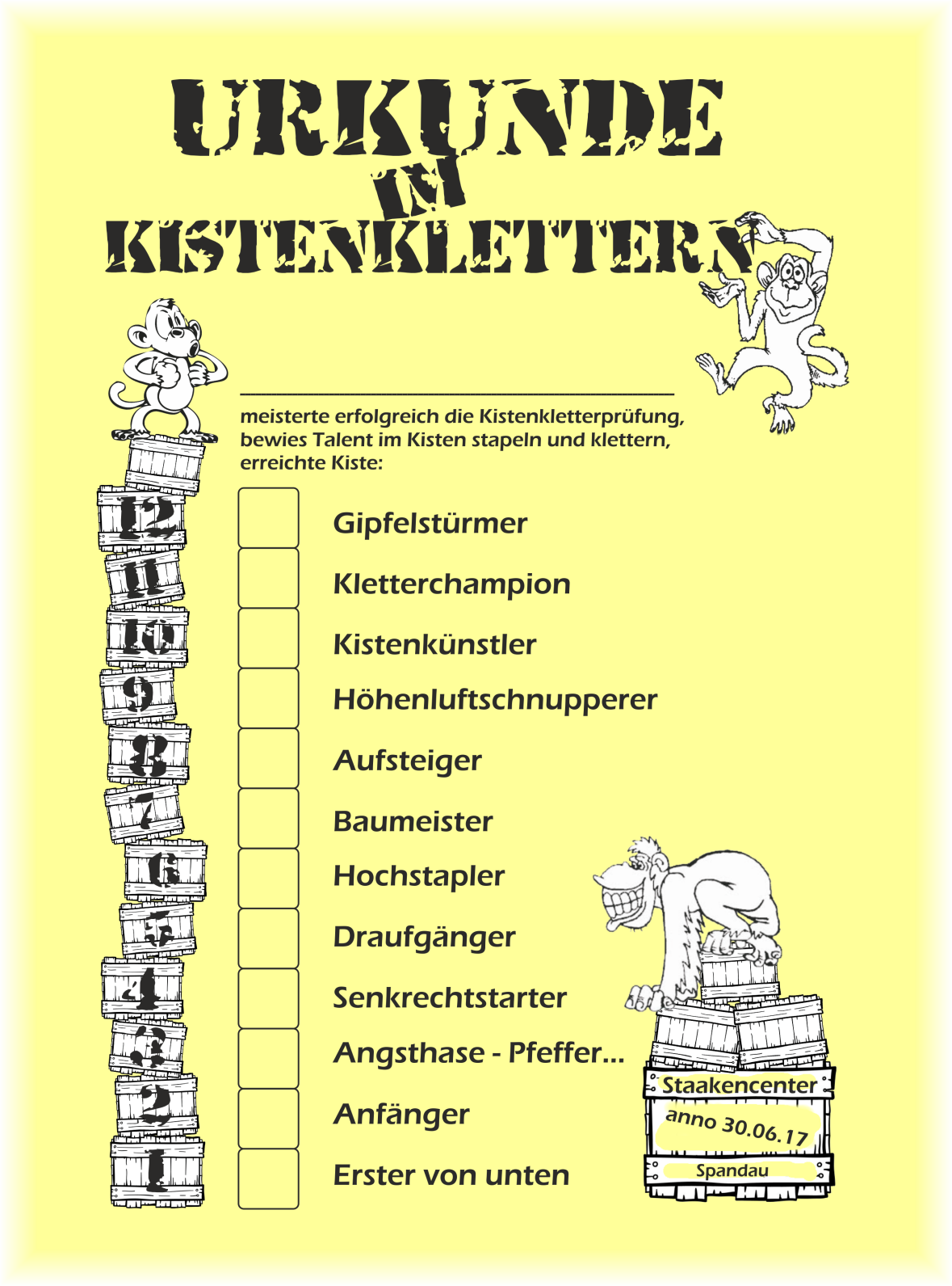 Kistenklettern